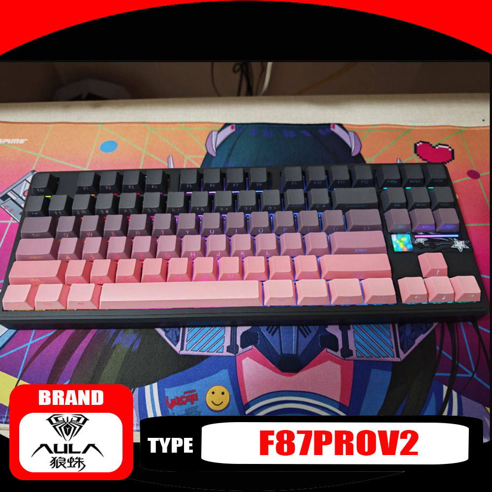 Keyboard Gaming Mac - AULA F87ProV2 Teclado Mecânico Três Modos