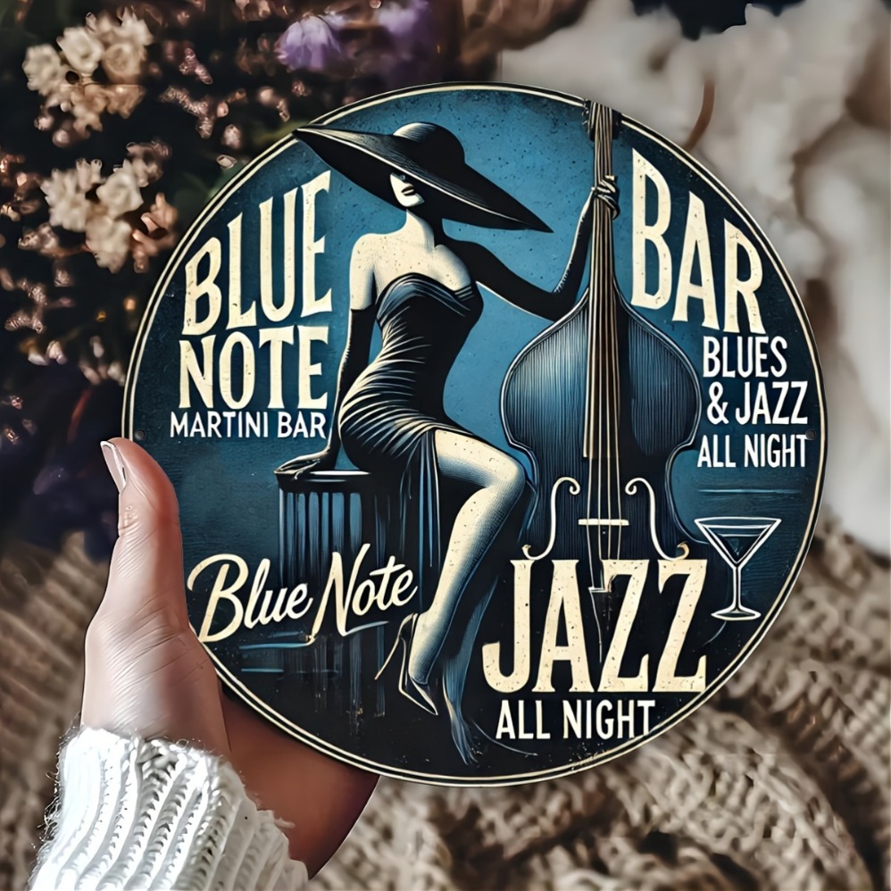 Blue Note Jazz Martini Bar Art - Brass Weight Plate avaliação e preço