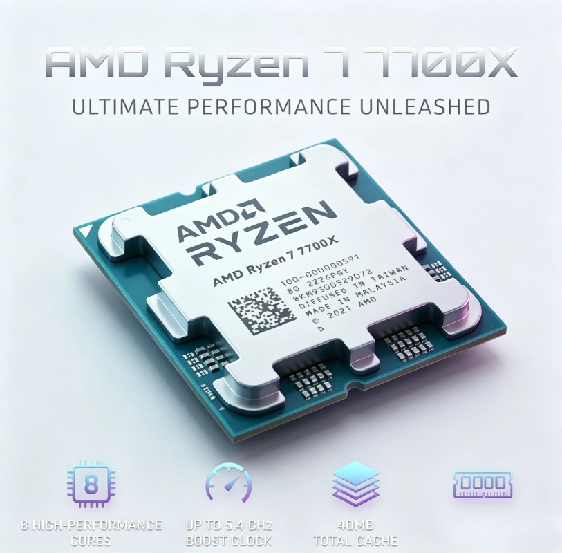 Processador AMD Ryzen 7 7700X  - Amd Cpu Ryzen 7 avaliação e preço