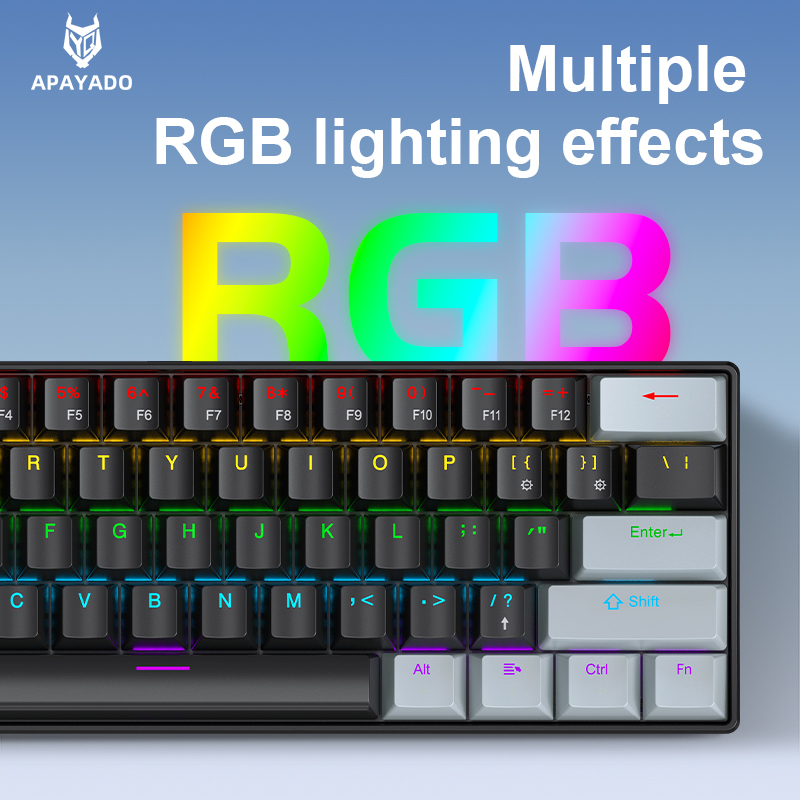 APAYADO K61 Mini teclado mecân - Keyboard Gaming Blue Switch avaliação e preço