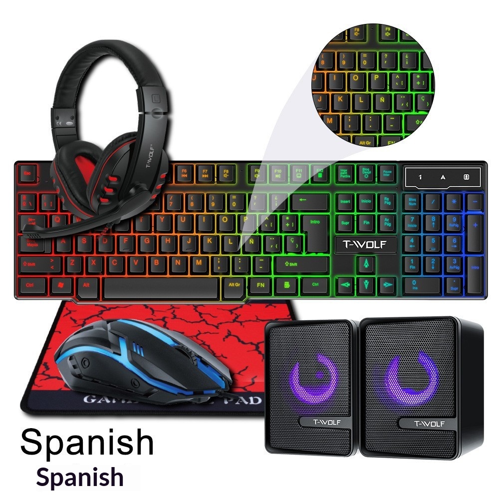 Combo Gamer 4 em 1 com Layout  - Gaming Keyboard Mouse And Headset Combo avaliação e preço