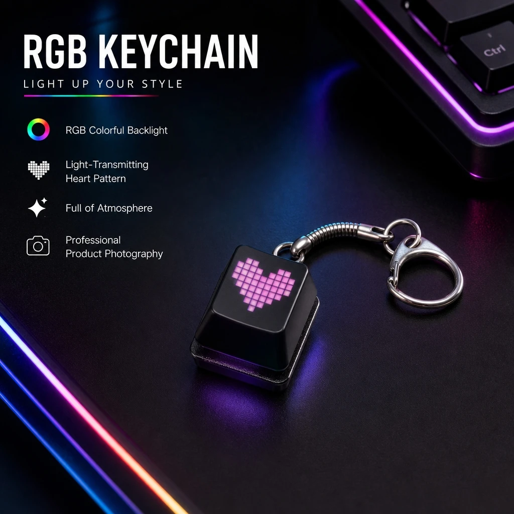 Mini Teclado RGB Chaveiro Fidg - Mechanical Switch Tester avaliação e preço