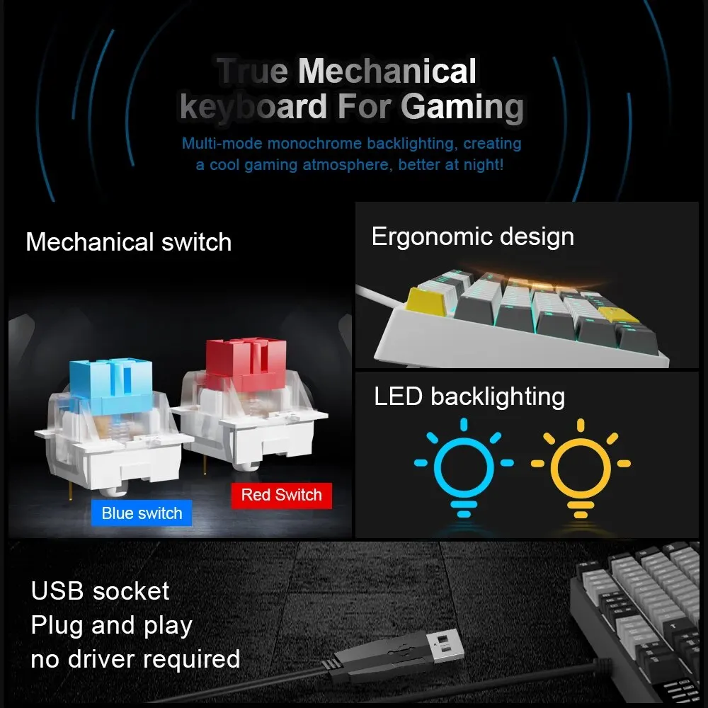 E-YOOSO Z14 USB Mecânico Gamin - Gaming Keyboard E Yooso avaliação e preço