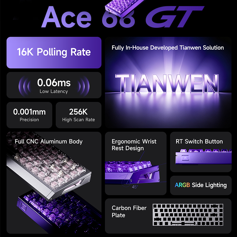 Teclado Gamer MCHOSE Ace 68 GT - Gaming Keyboard Types avaliação e preço