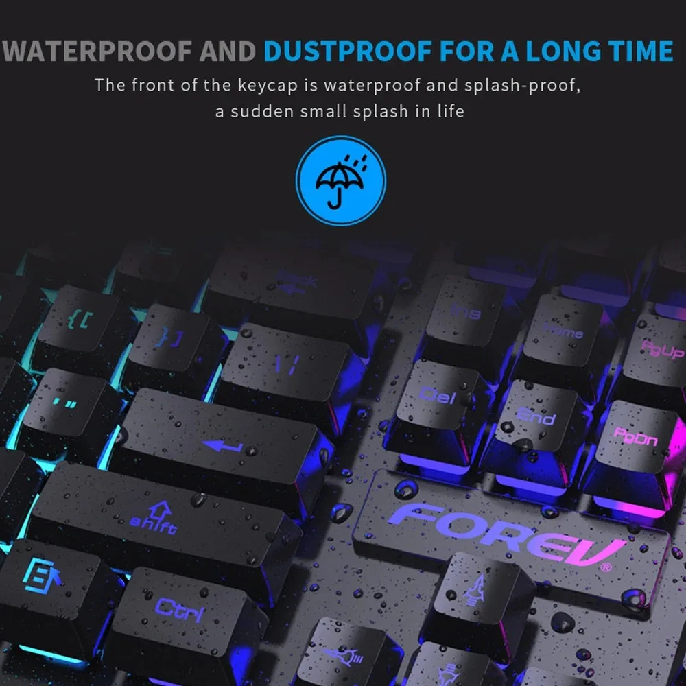 Teclado mecânico retroiluminad - Gaming Keyboard Mouse And Headset Combo avaliação e preço