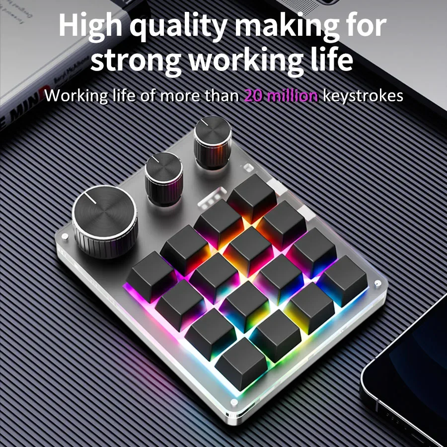 Programação sem fio bluetooth  - Gaming Keyboard Mini Mechanical avaliação e preço