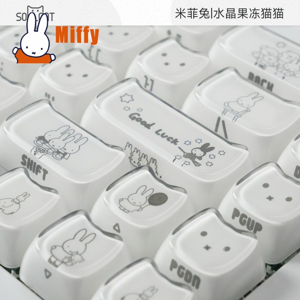 Teclas Kawaii Miffy: Capas de  - Gaming Keyboard Typewriter avaliação e preço