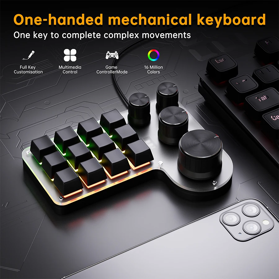 Teclado Macro Programável com  - Gaming Keyboard Mini Mechanical avaliação e preço