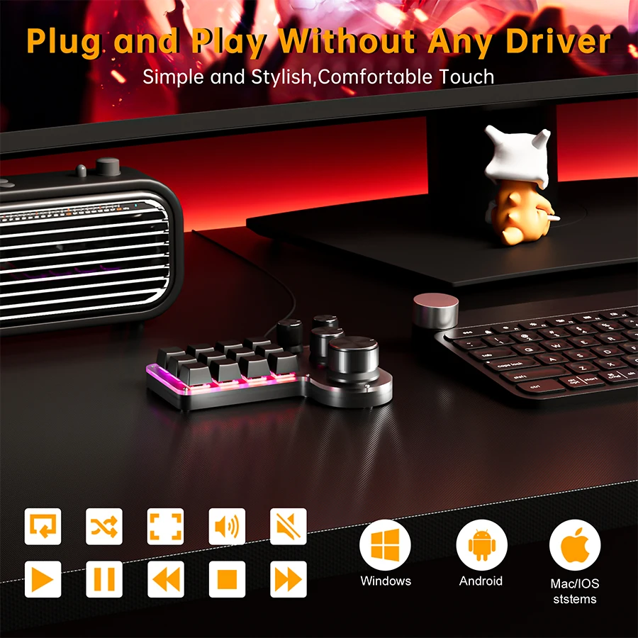 Teclado Macro Programável com  - Gaming Keyboard Mini Mechanical avaliação e preço