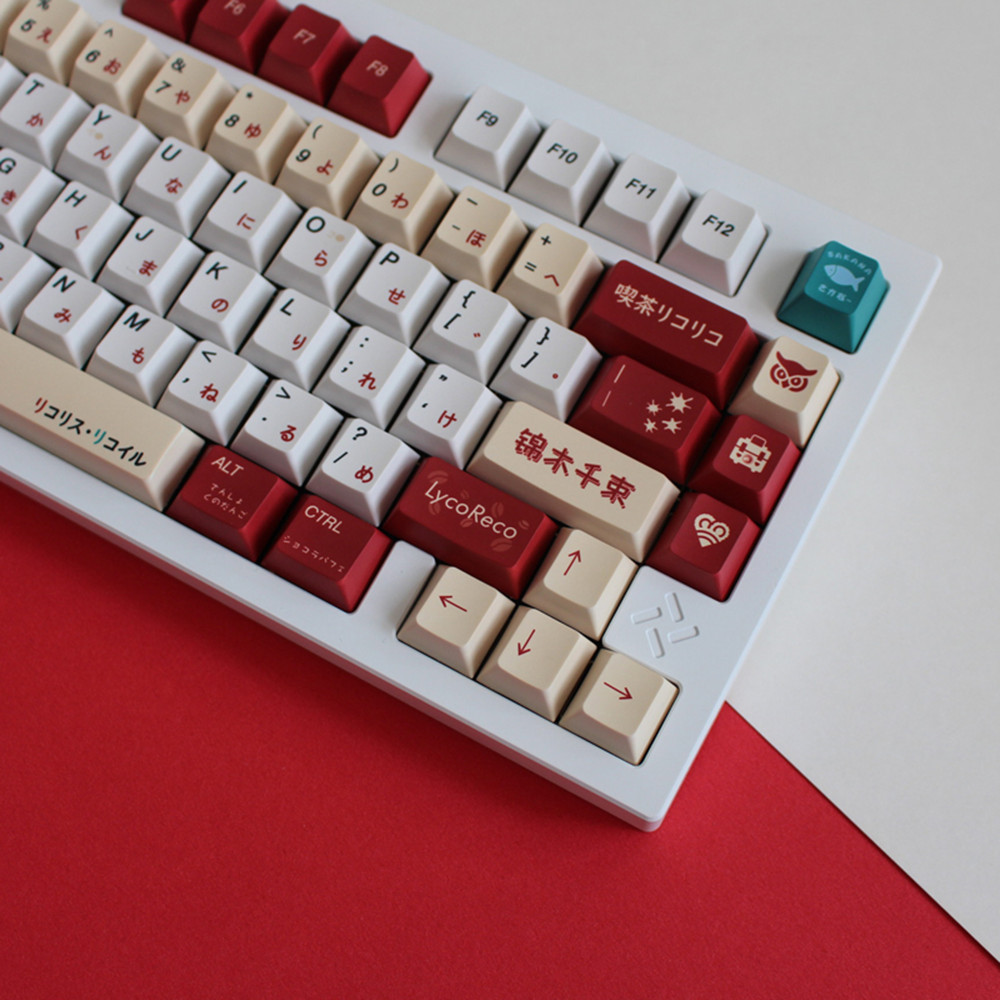 Teclas PBT Lycoris Recoil Anim - Gaming Keyboard Ergonomic avaliação e preço